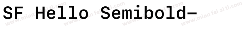 SF Hello Semibold字体转换